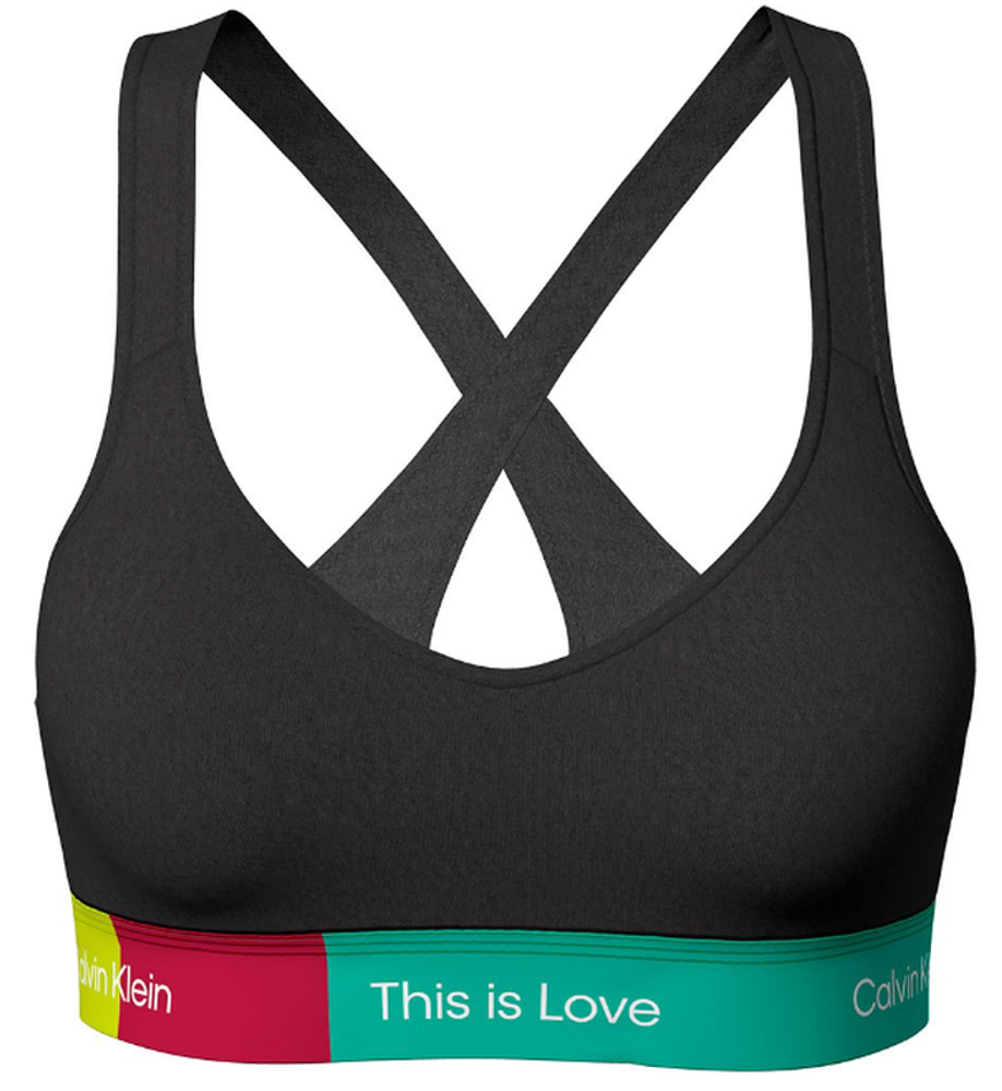 ТОП теннисный Calvin Klein Medium Support Sports Bra - black beauty