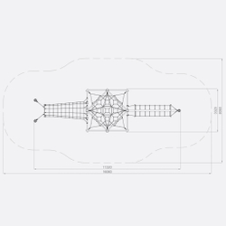 Игровая канатная конструкция «AT-12.04» для детских уличных площадок