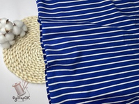 Кулирка с лайкрой ПОЛОСКА НА ВАСИЛЬКЕ