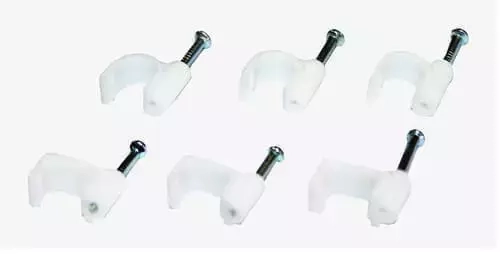 TDM Скоба 35 мм пластик круглая (50шт. / упак.)