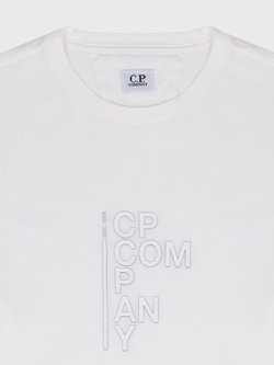 Футболка C.P. Company 30/1 Jersey Vertical Logo White