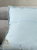 Подушка декоративная "Кружево" голубая 45x45x10см от J-LINE