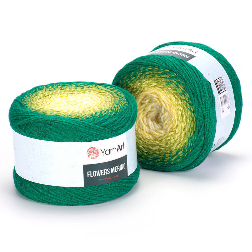 Фловерс Мерино (Flowers Merino) пряжа YarnArt 25%шерсть 75%акрил 1x225г/590м (538)