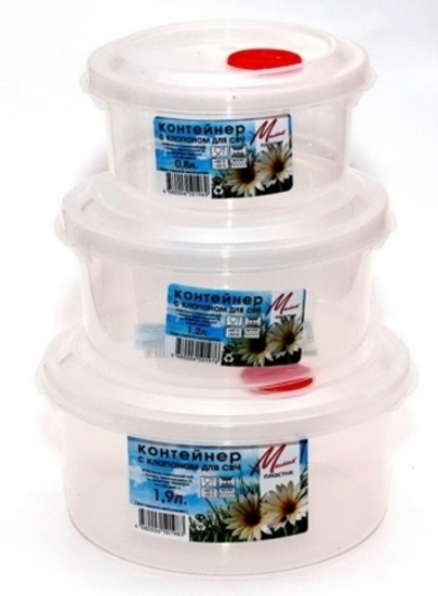 Набор контейнеров с клапаном для свч 0,8/1,2/1,9