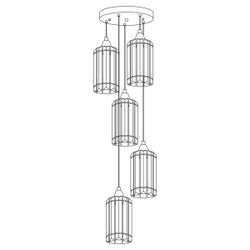 Citilux Джейн CL306051 Хрустальный подвесной светильник Хром