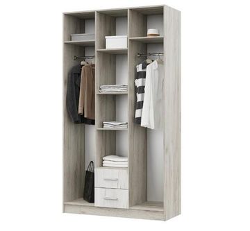 ГАРМОНИЯ ШК 601 М/ТРИО (Крафт)фасад ДУБ КРАФТ БЕЛЫЙ/корпус ДУБ КРАФТ СЕРЫЙ