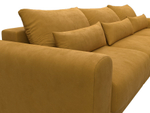 Диван угловой Лига-056 НПБ Лонг угол универсальный ВЕЛЮР BRUT 10 желтый