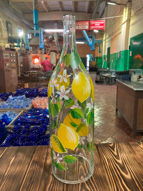 Четверть 3л. прозрачное стекло, Лимон