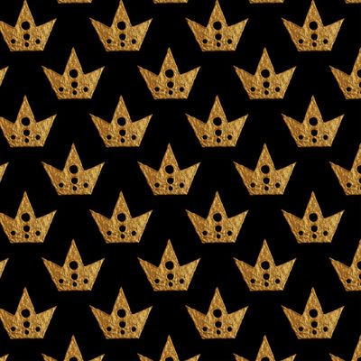 Короны золотые винтаж на черном