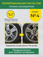 Полировальная паста ГОИ № 4 насыщенная, грубая 45 гр, паста гоя для метала