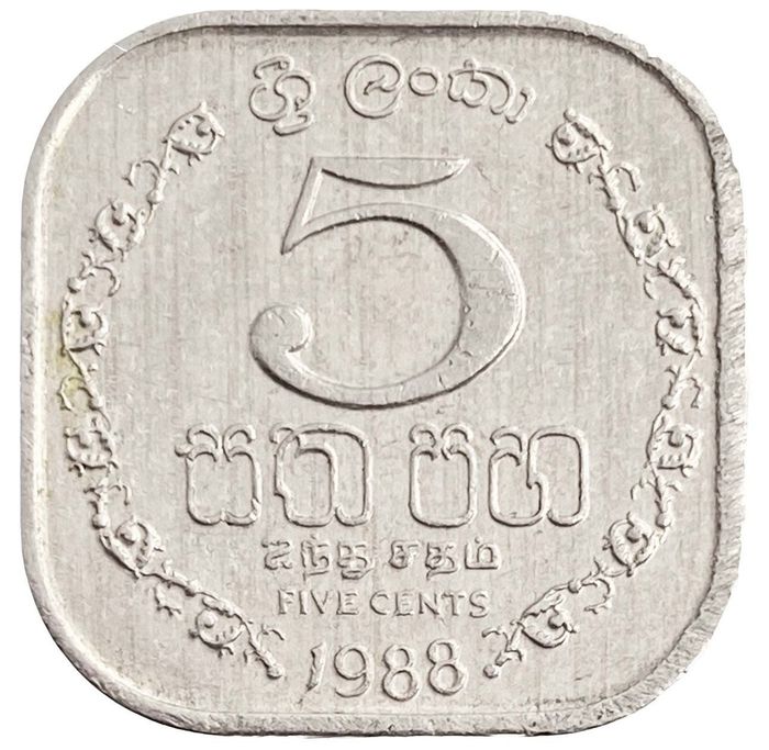 5 центов 1988 Шри-Ланка