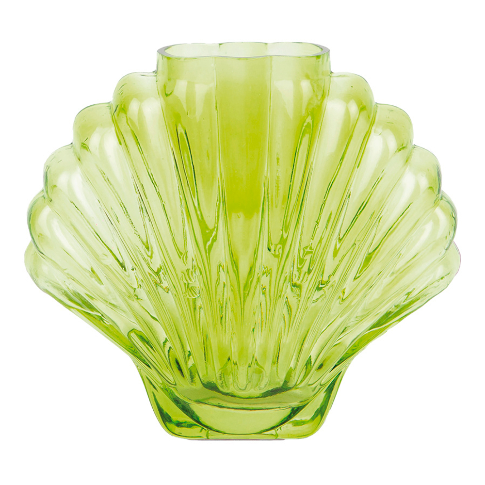 Ваза для цветов seashell, 18,5 см, зеленая