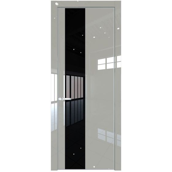 Profil Doors 19LA галька люкс профиль серебро стекло чёрный лак