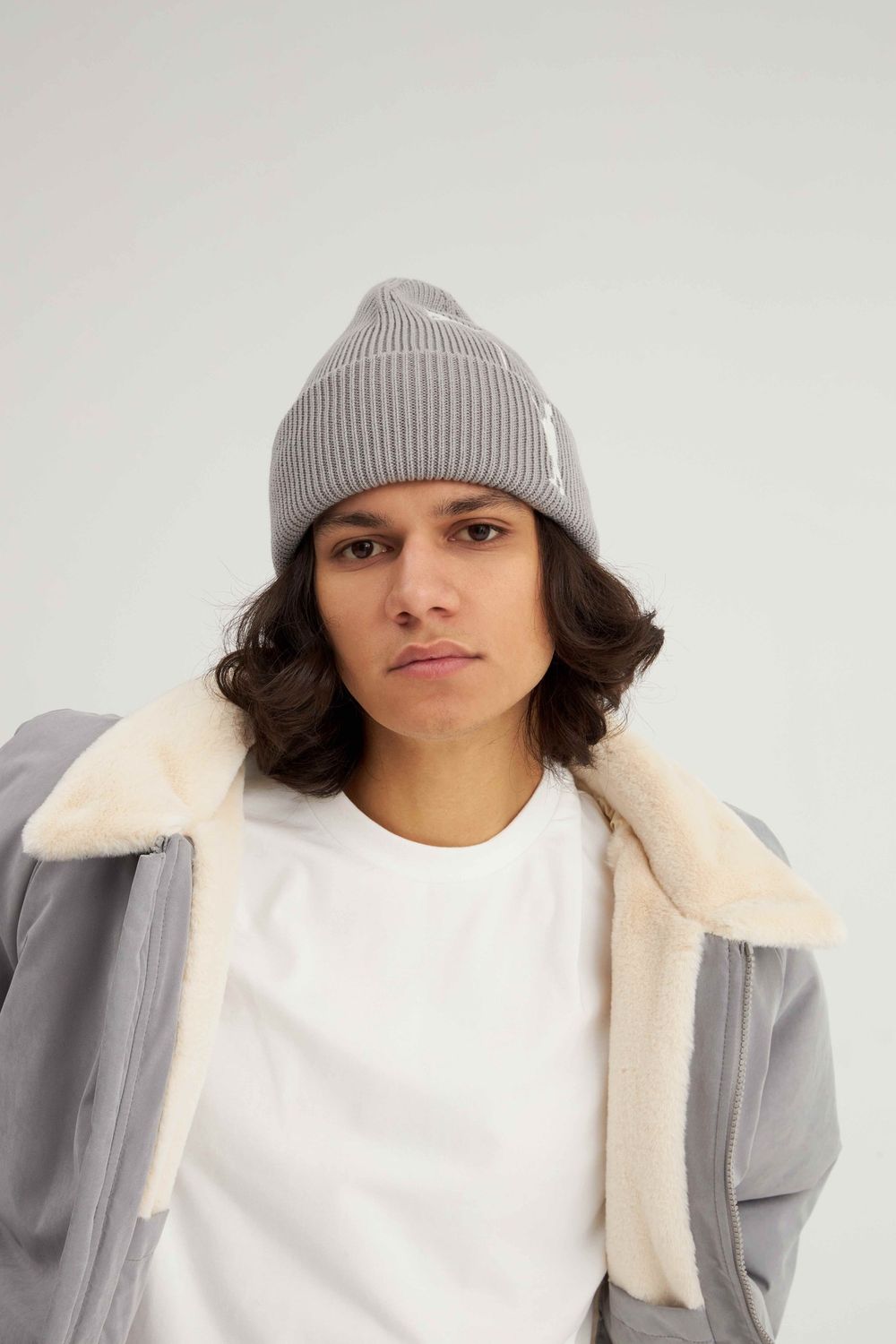 Шапка Called a Garment Kite Warm beanie Серая