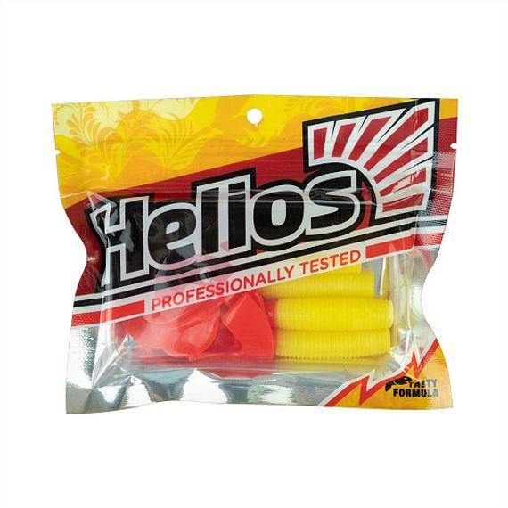 Твистер Helios Credo Double Tail 1,96"/5 см Yellow RT 10шт. (HS-27-038)