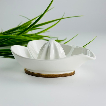 Lenardi 235-043 Соковыжималка для цитрусовых 14см на подставке TROPICAL в под.уп.(х36)Фарфор