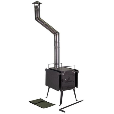 Печь дровяная "Следопыт" малая (с экранами, угловыми трубами и грибком) PF-SW-02