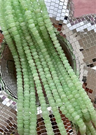 Нить бусин из кварца 8мм, рондель