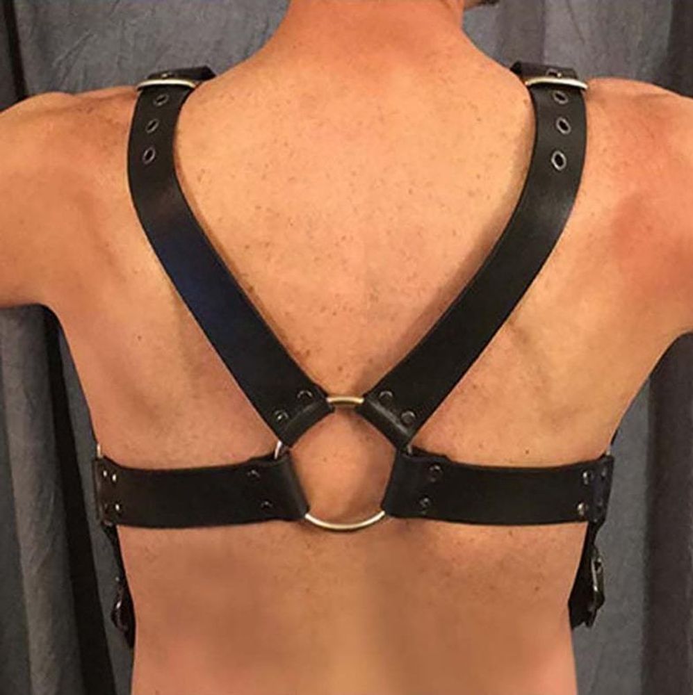 Мужская сбруя (портупея) черная Romeo Rossi 9109