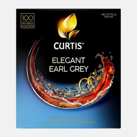 Чай черный Curtis Elegant Earl Grey бергамот-цитрус 100саше 170г