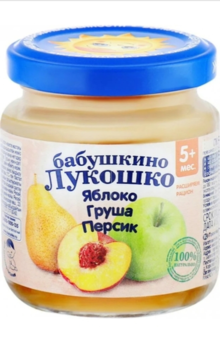 Пюре груша персик БЛ