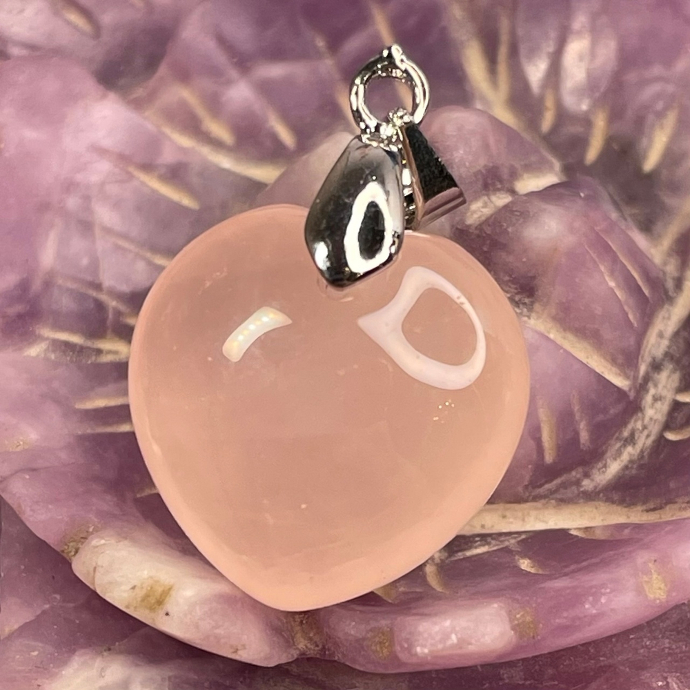 39004 Розовый кварц Мадагаскар Кулон сердце 16мм