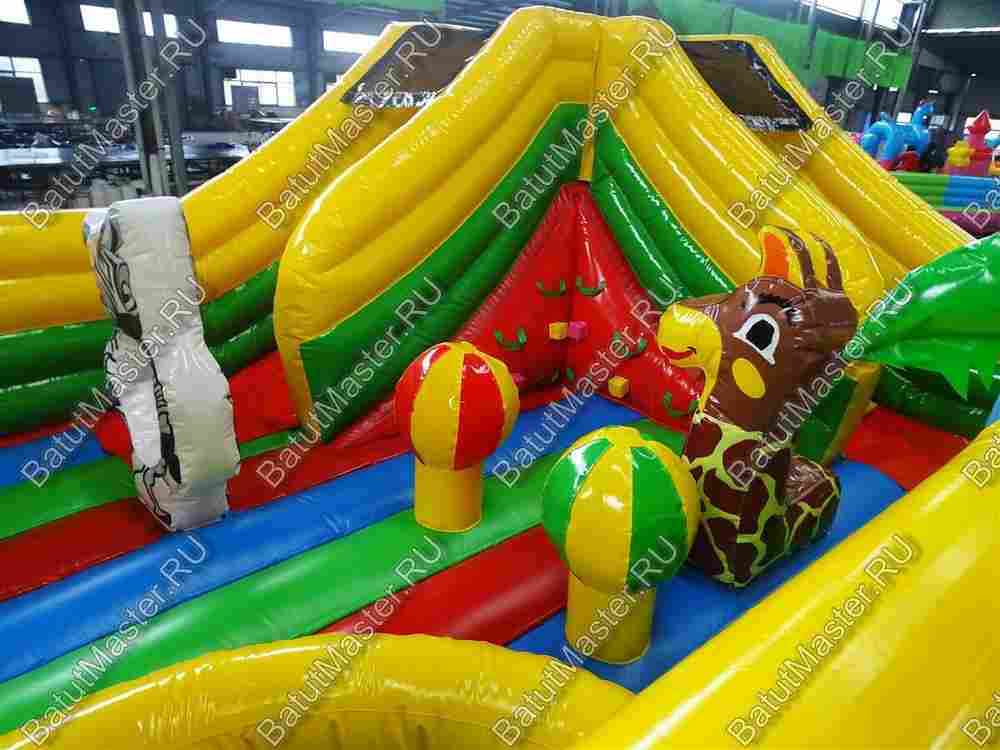 Коммерческий надувной батут "Сафари-джунгли" 6*5*2,8 м