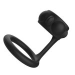 Черное двойное эрекционное кольцо 3 и 3,9см I-Moon MY-903