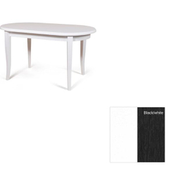 Обеденный стол Кронос 140(172)x80 (черный/белый)