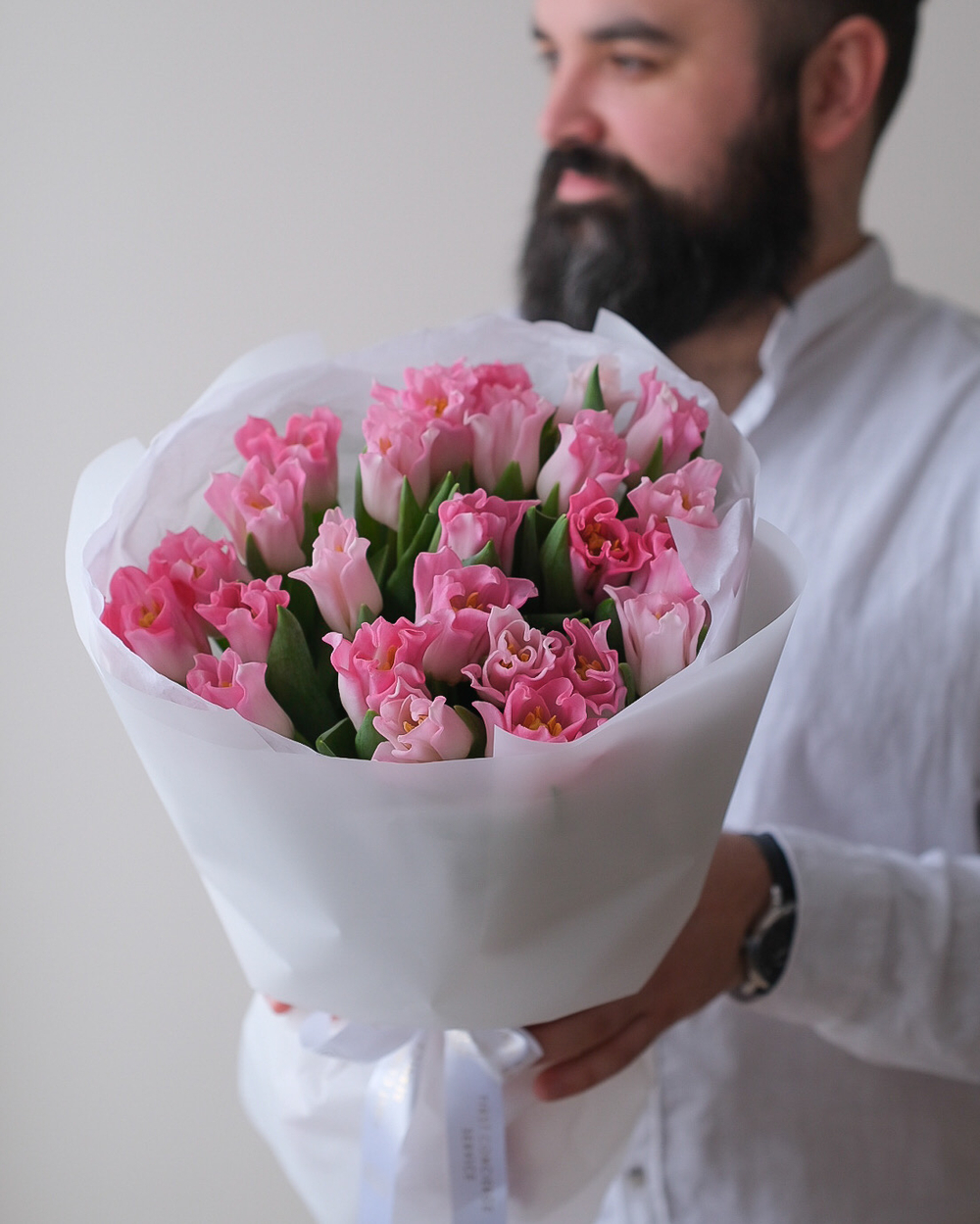 Моно из 25 пионовидных тюльпанов Краун ов Династи