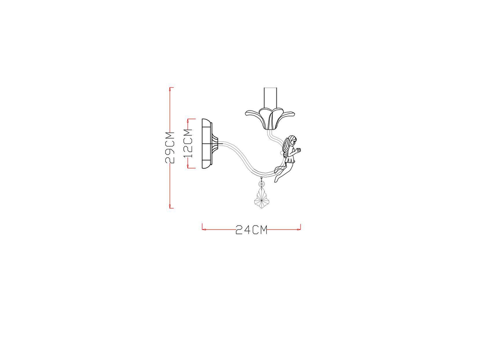 Бра Arte Lamp Angelina A5349AP-1WH