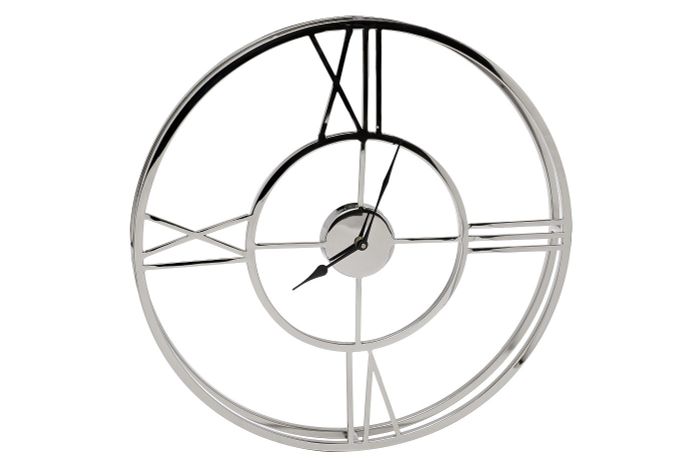 Часы настенные металлические круглые хром Garda Decor 94PR-22072