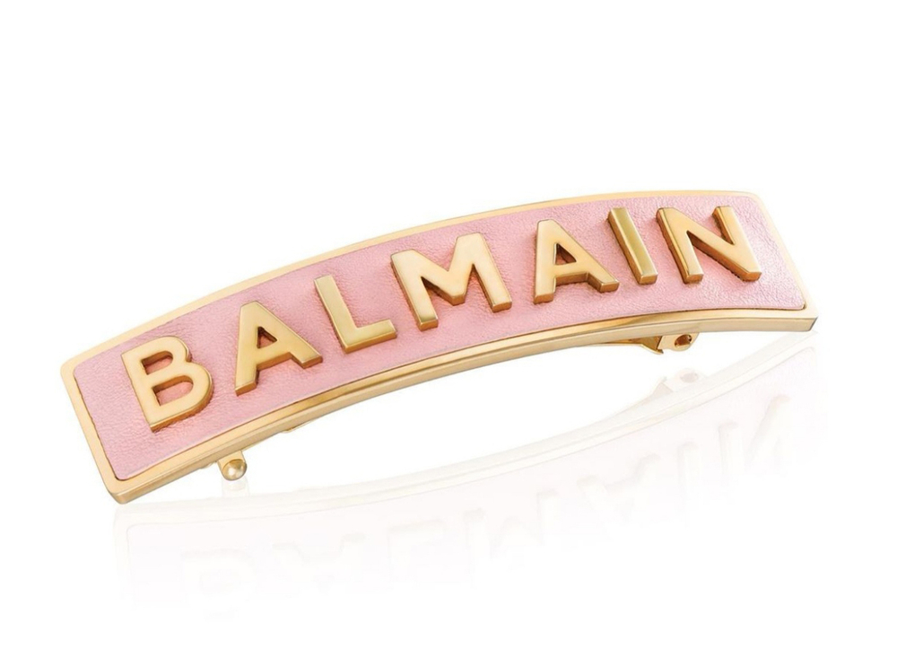 Balmain Hair Couture Заколка-автомат для волос Розовая Лимитированная коллекция Barrette Pour Cheveux M SS20