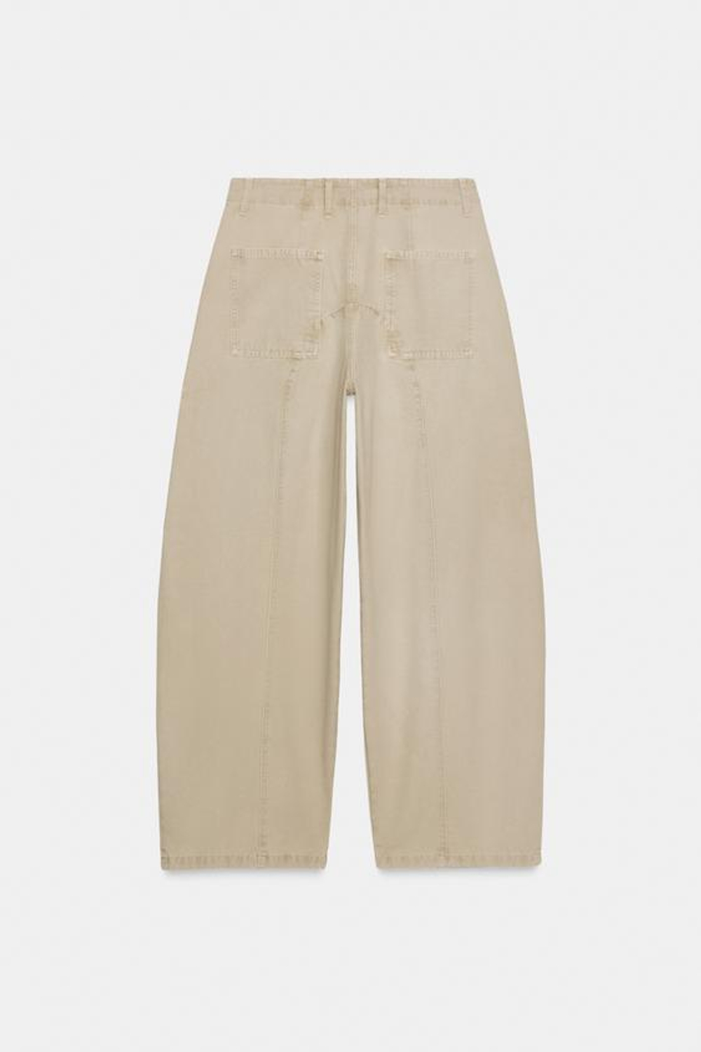 ZARA БРЮКИ КАРГО — ZW COLLECTION, ЭКРЮ