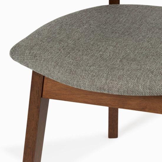 Стул Lolly деревянный и серая ткань