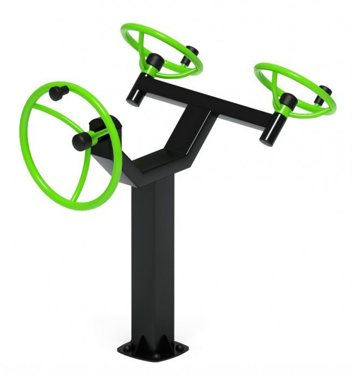 Уличный тренажёр Рули СТ 104 (положение сидя)