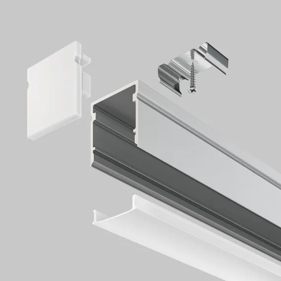 Алюминиевый профиль накладной 20x20 (Серебро, 2 м), ALM-2020-S-2M Led Strip alm-2020-s-2m