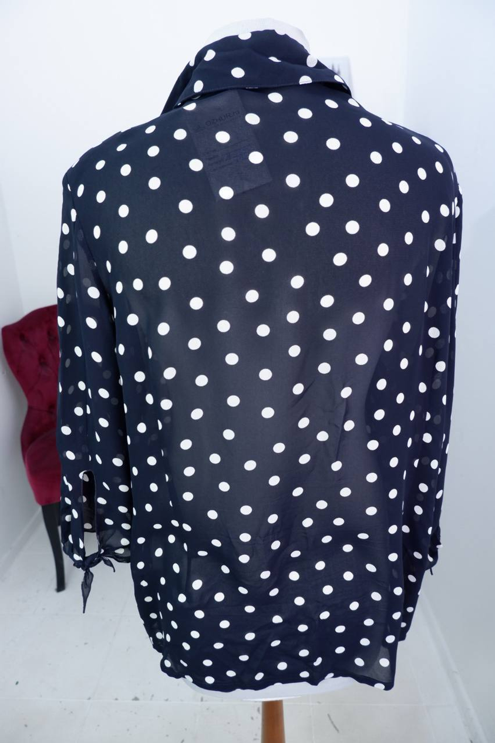 Блузка Catherina Hepfer в горошек, маркировка 48, визуально на 54 размер