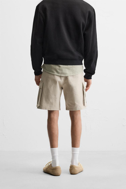 ZARA ШОРТЫ КАРГО, РЫЖЕВАТО-КОРИЧНЕВЫЙ