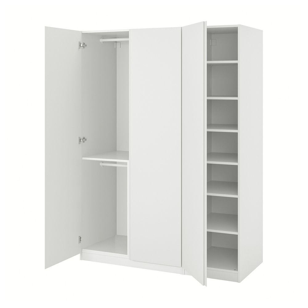 Распашной шкаф PAX VIKANES IKEA трехсекционный (белый)  170*45*260