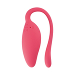 Коралловый вибромассажёр-яйцо с гибким хвостиком (Цвет: коралловый)