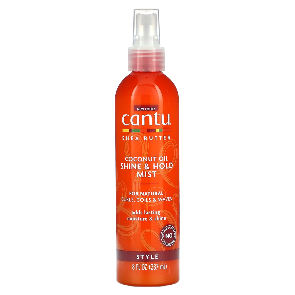 Cantu, Масло ши для натуральных волос, спрей для блеска и фиксации с кокосовым маслом, 237 мл (8 жидк. унц.)