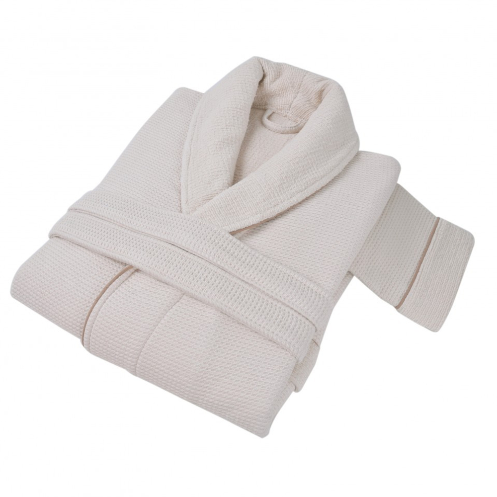 Элитный халат женский вафельный Tosya кремовый от Hamam Турция