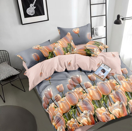 КПБ 1.5 сп с простыней на рез. 90х200 ПОПЛИН "П21"