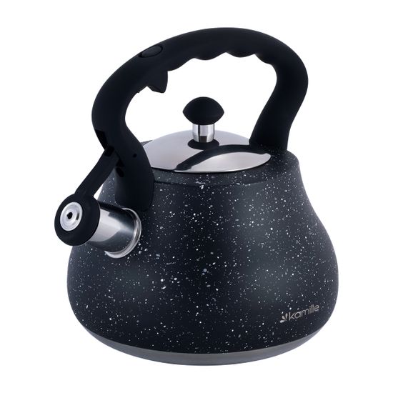 Чайник 2,7 л. из нержавеющей стали со свистком Kamille KM-1091 с мраморным покрытием