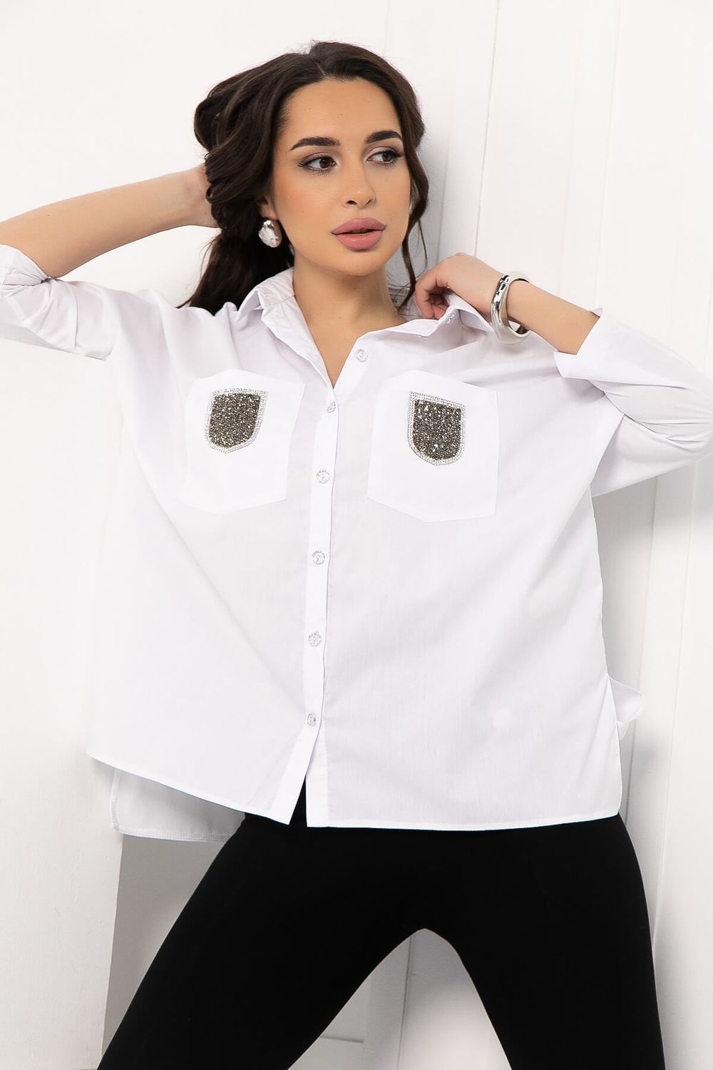 Рубашка Аристократка (белая) Б12826-10М LT Collection