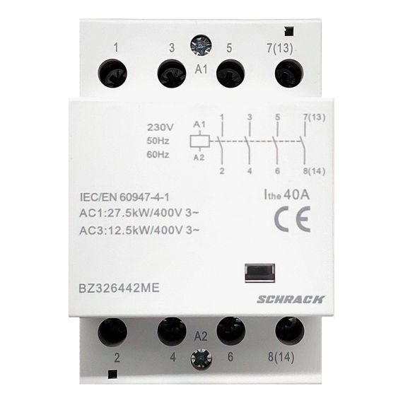Контактор модульный 40A 4NO 230VAC Schrack Technik BZ326442ME