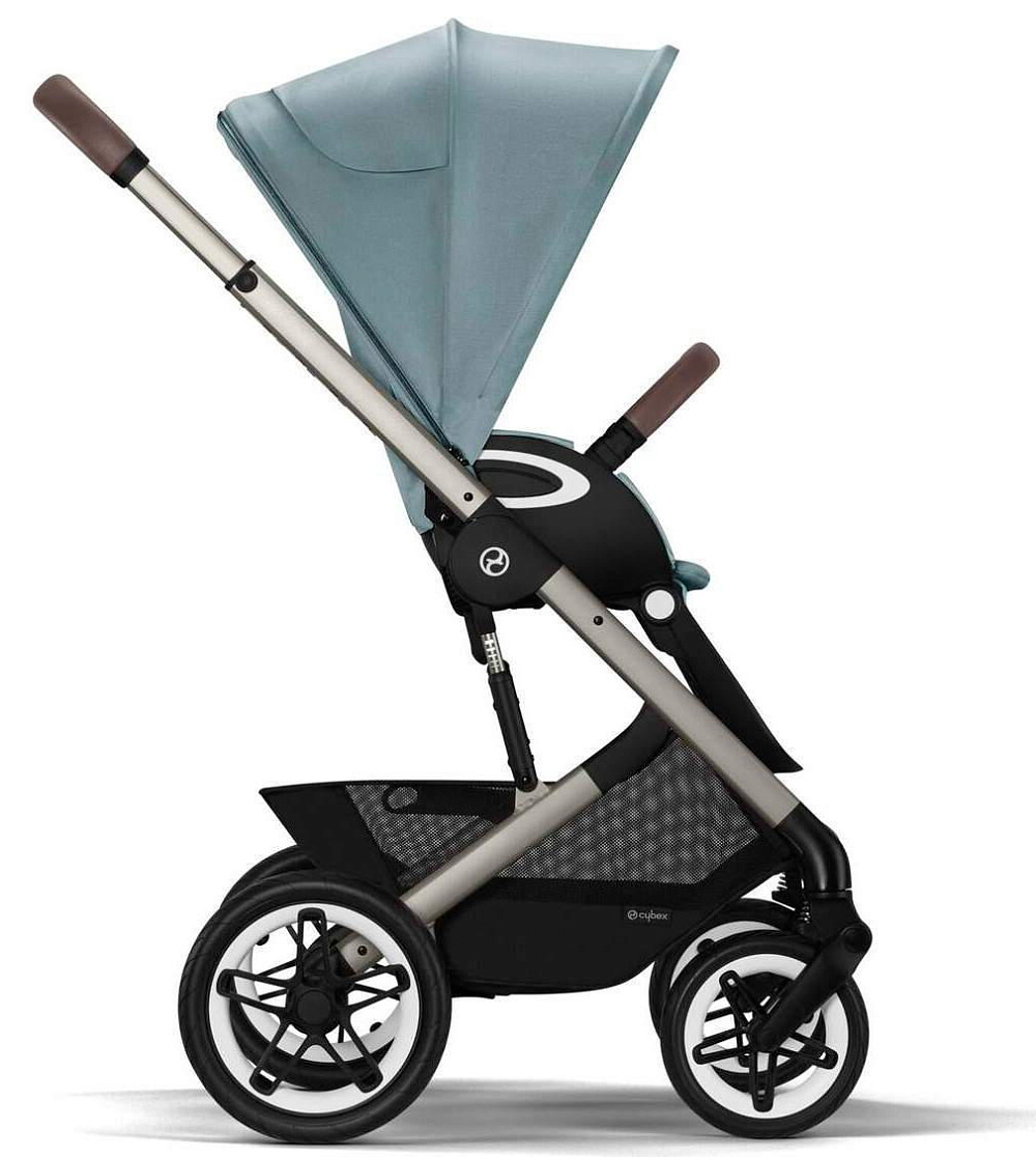 Коляска Cybex Talos S Lux TPE complete Aton B2 Dynamic Red 3 в 1 Stormy Blue с дождевиками