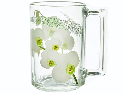 Кружка 320мл Фитнес Микс декоров Цветы