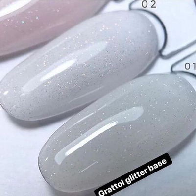 Grattol Base Rubber Glitter - База камуфлирующая 01, 9мл